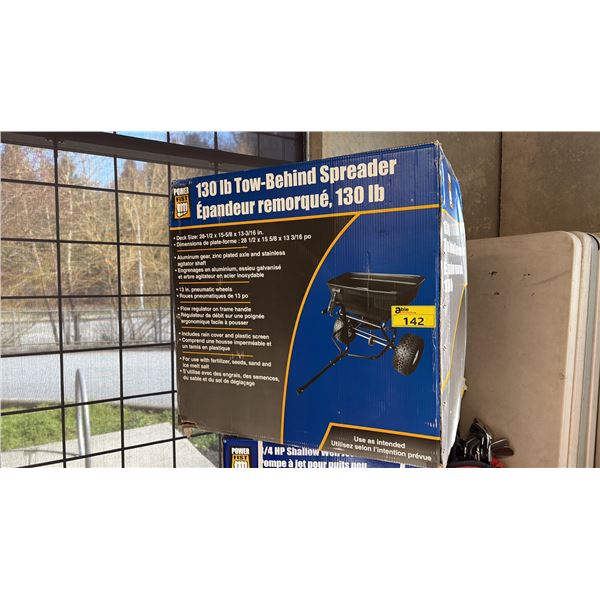 TOW-BEHIND SPREADER 130LB CAPACITY