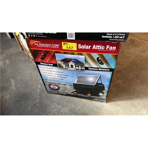 SOLAR ATTIC FAN MODEL 1010TR/HW THERMAL SWITCH INCLUDED
