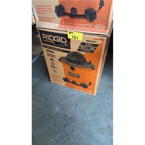 RIDGID WD1641 (60-LITER) WET/DRY SHOP VACUUM
