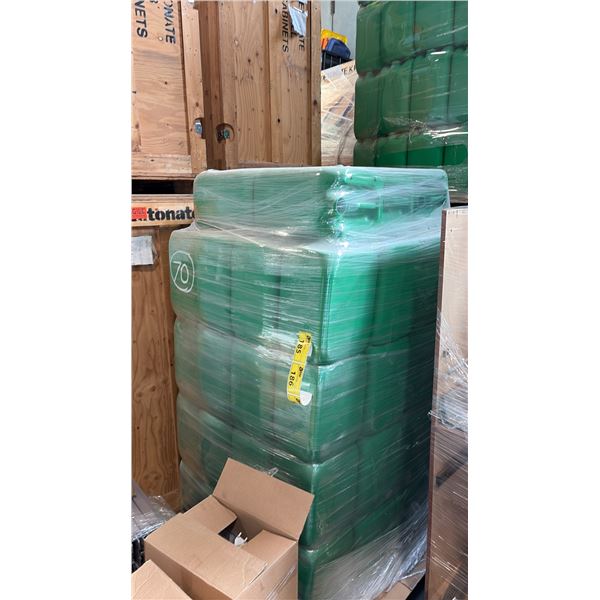 PALLET OF 20-LITER PLASTIC JERRY CANS APPROX 64 PCS