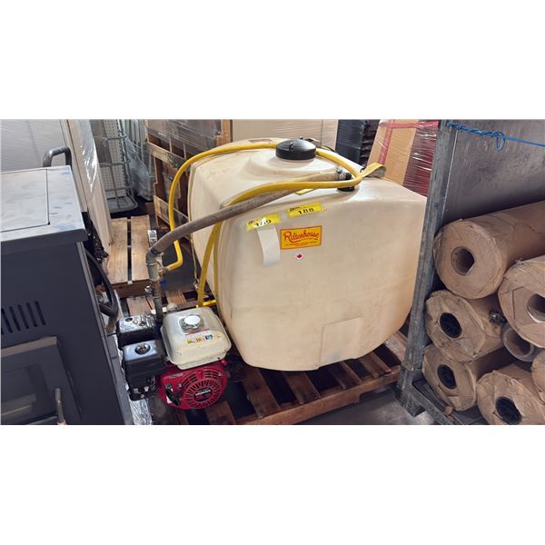 RITTENHOUSE PROFESSIONAL-GRADE SKID 100 GALLON SPRAYER TANK AND ENGINE