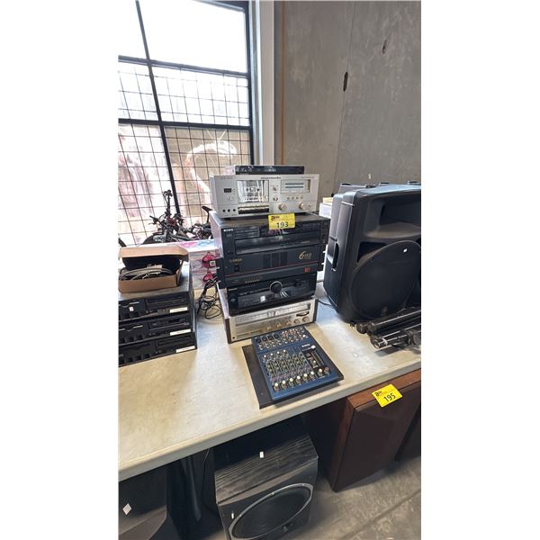 RECEIVERS, AMPLIFIERS, AUDIO MIXER, BLURAY DISC PLAYER INCL SR 4000 MARANTZ STEREOPHONIC RECEIVER