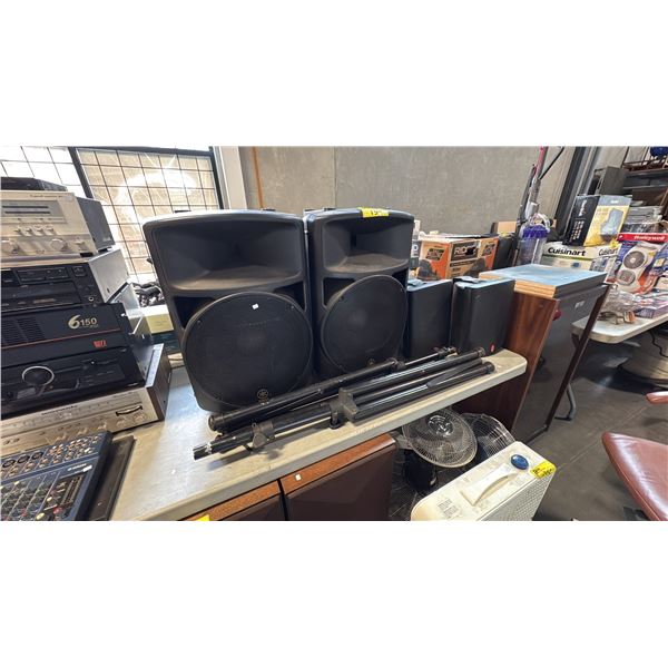 YAMAHA MS400 2-WAY BI-AMPLIFIED POWERED LOUDSPEAKERS, 2 CONVEX CF8B SPEAKERS AND MORE