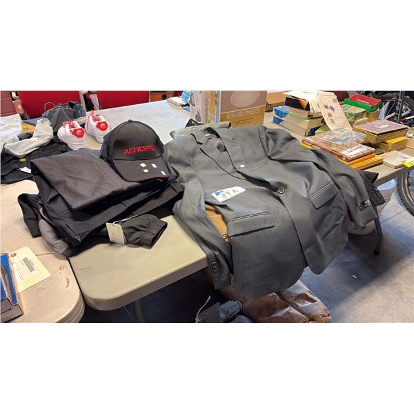 ASSORTED SPORTS COATS, PANTS AND CAPS