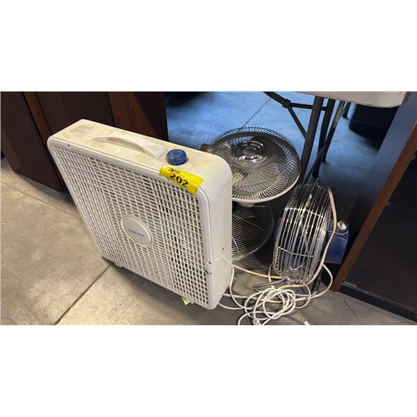 4 ASSORTED FANS