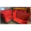 Image 1 : 4 RED OPEN MOBILE CARTS - APPROX 5 FEET