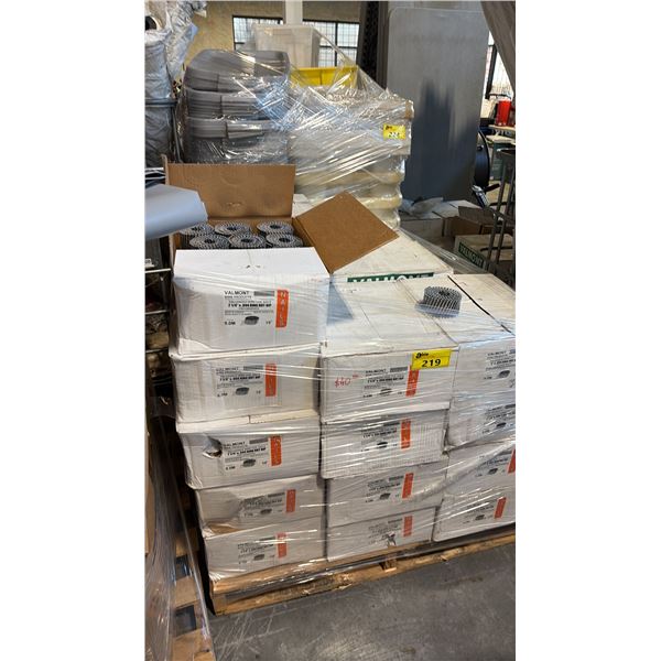 PALLET OF GALVANIZED COIL NAILS - APPROX 24 BOXES