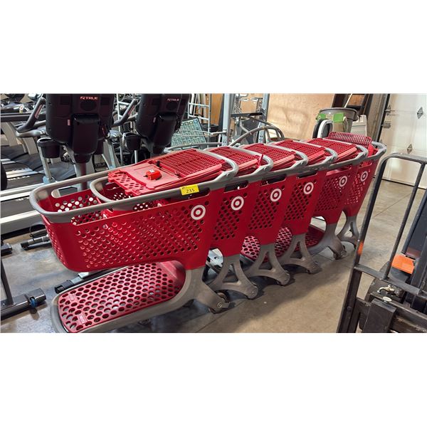 5 RED/GREY SHOPPING CARTS