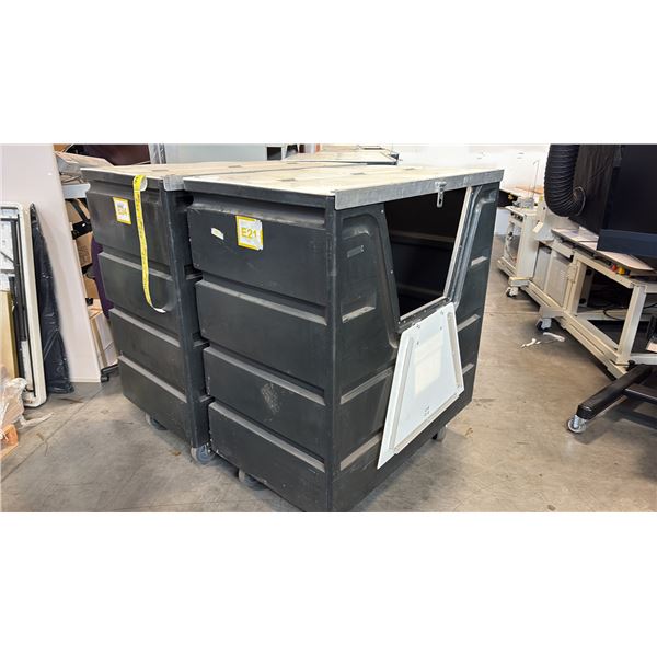 HOPPER FRONT SECURITY PLASTIC BULK TRUCK - APPROX 58" HEIGHT