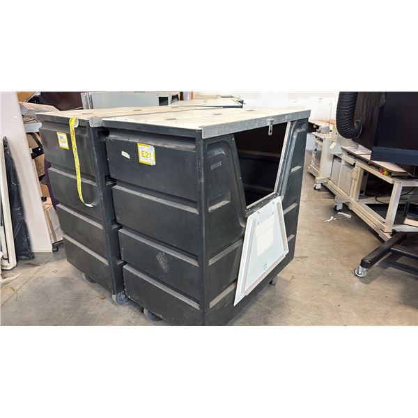 HOPPER FRONT SECURITY PLASTIC BULK TRUCK - APPROX 58" HEIGHT