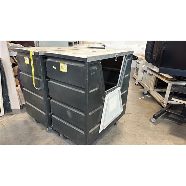 HOPPER FRONT SECURITY PLASTIC BULK TRUCK - APPROX 58" HEIGHT