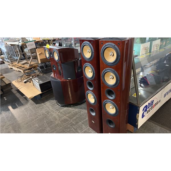 MONSTER SIGNATURE SERIES BY "HEAD MONSTER" NOEL LEE AUDIO/VIDEO AMPLIFIER/SPEAKERS, BOX OF LOWELL