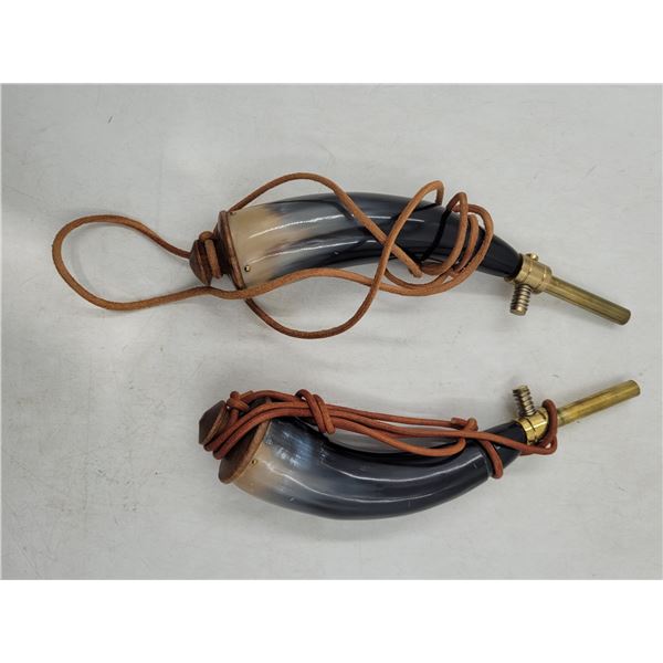 Pair of African Powder Horns