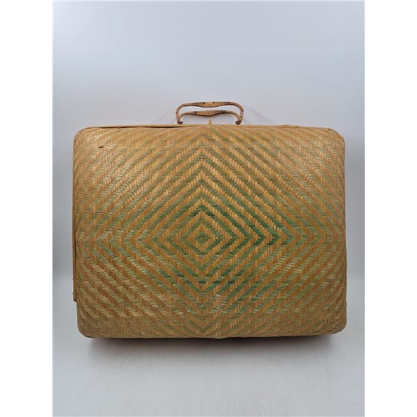 Woven Rattan Suitcase