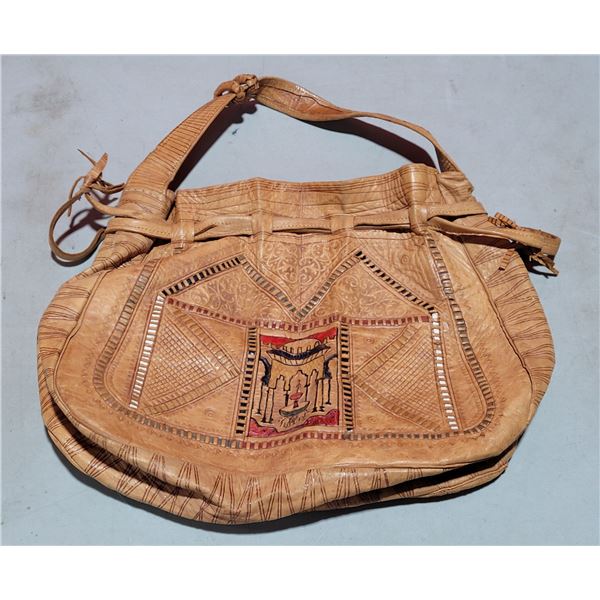 Handmade Moroccan Embossed Leather Handbag