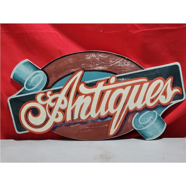 Approx. 14.5" Antiques Sign