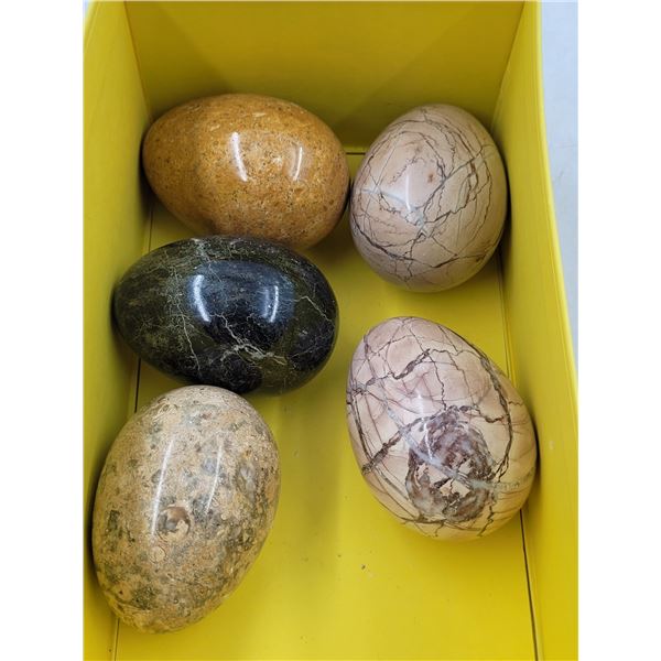 Lot of Decorative Stone Eggs