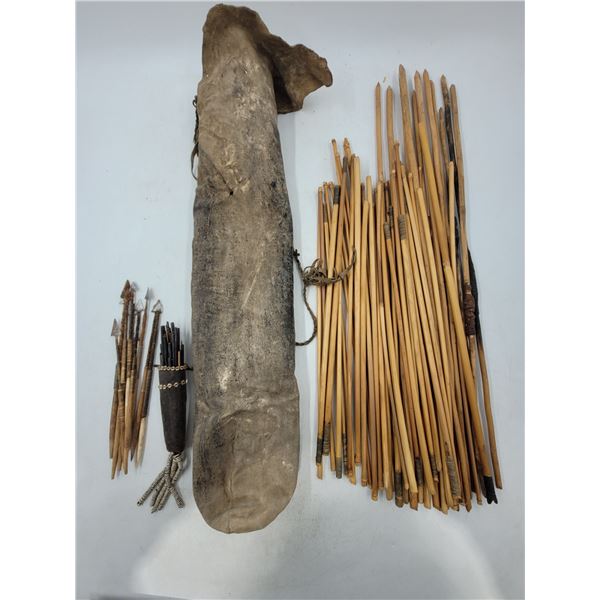 Handmade African Arrow Components & Quiver