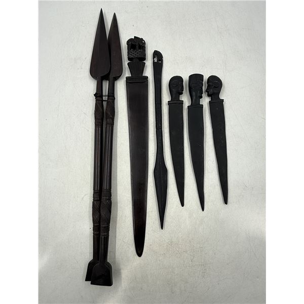 Lot of Hand-Carved African Wood