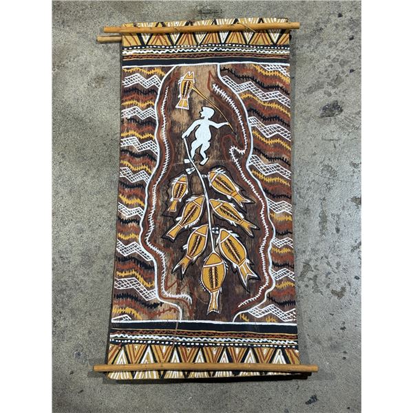 Handmade African Bark Art Wall Hanging