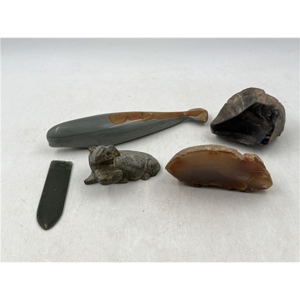 Carved Stone Art Lot