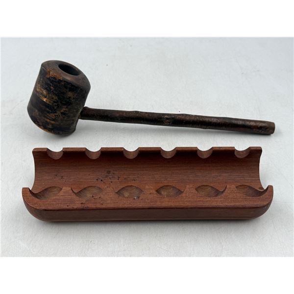 Wooden Ropp Pipe & Skandinavian Pipe Stand