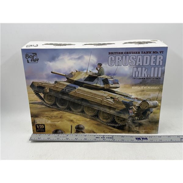 Unbuilt Border British Cruiser Tank Mk. VI Crusader Mk. III 1/35 Scale Model Kit