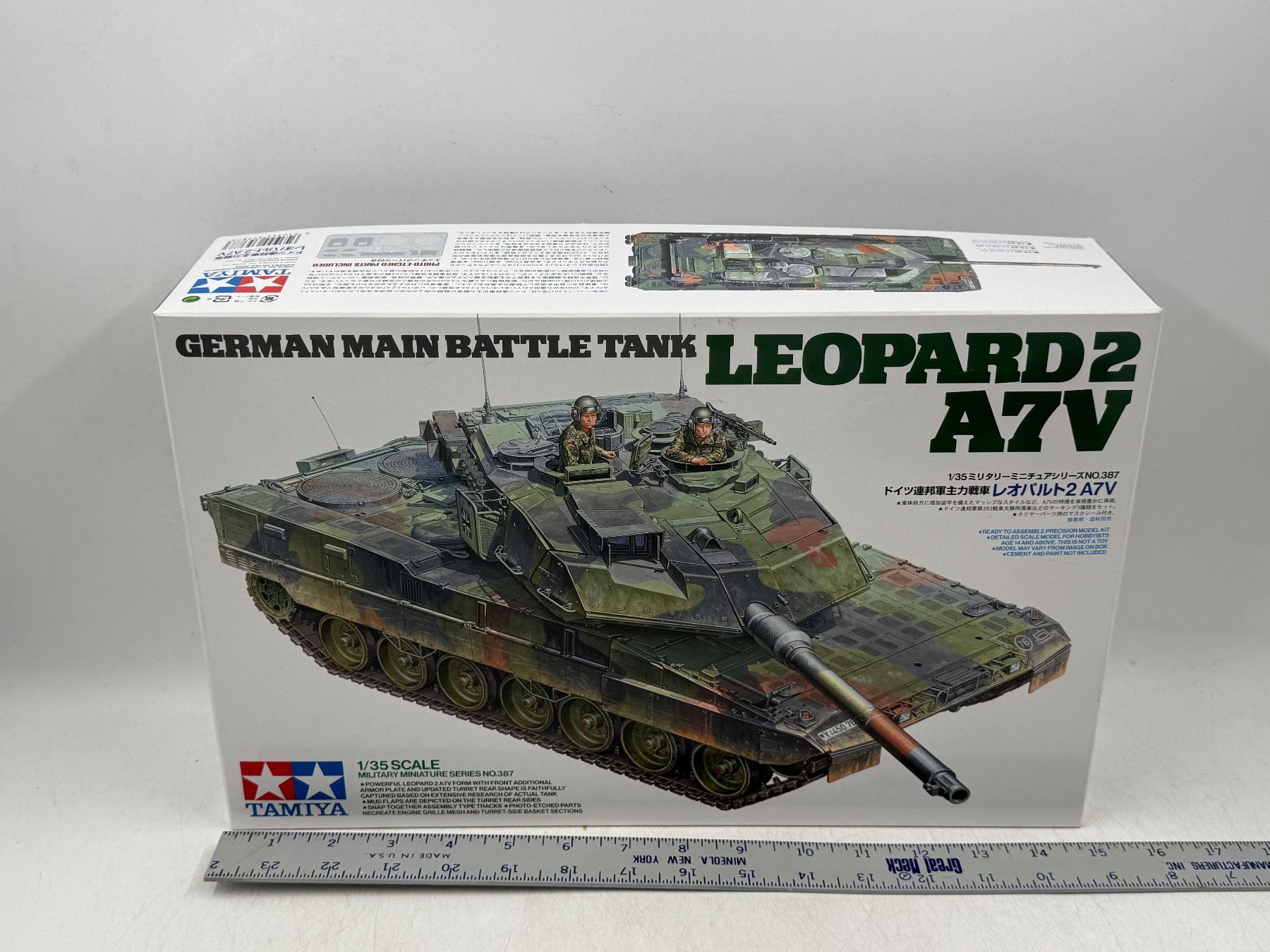 Unbuilt Tamiya German Main Battle Tank Leopard 2 A7V 1/35 Scale Model Kit
