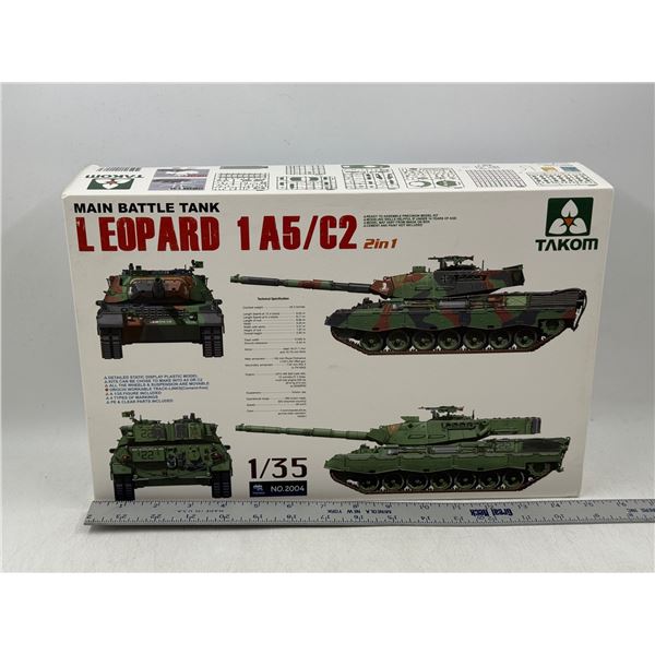 Unbuilt Takom Main Battle Tank Leopard 1 A5/C2 2-in1 1/35 Scale Model Kit