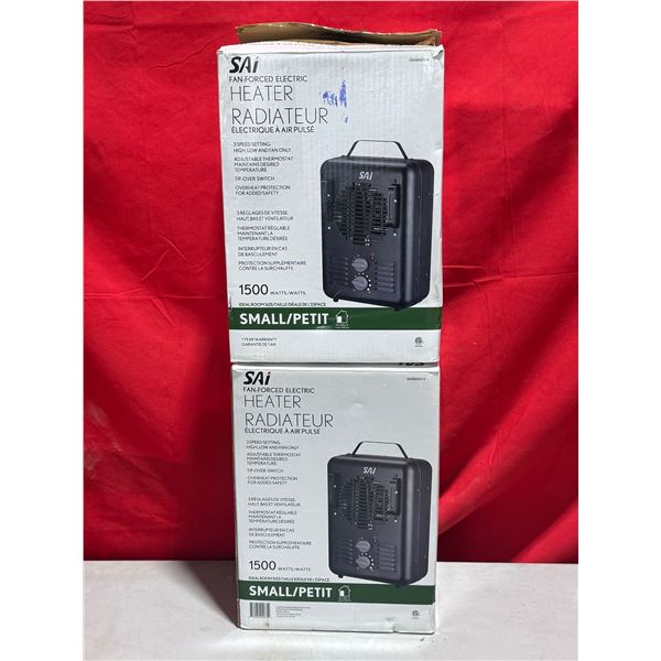 2 Small SAI Fan-Forced Electric Heaters