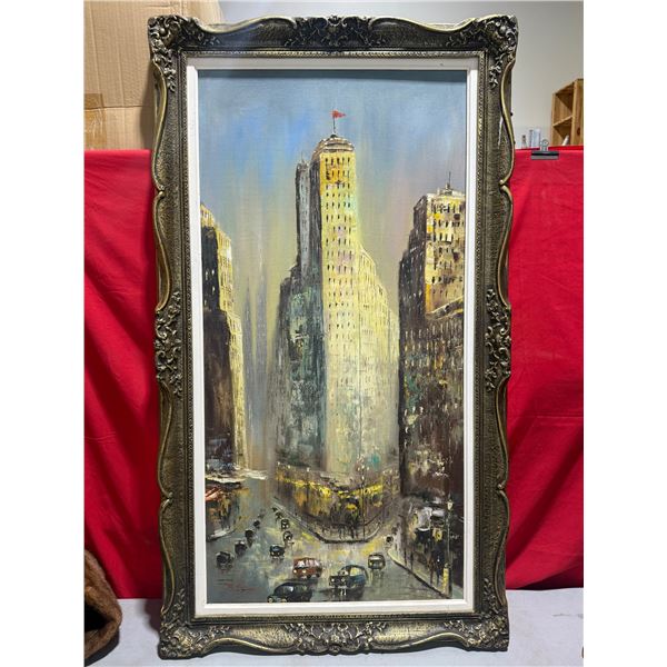 Framed & Signed Original Cityscape Painting