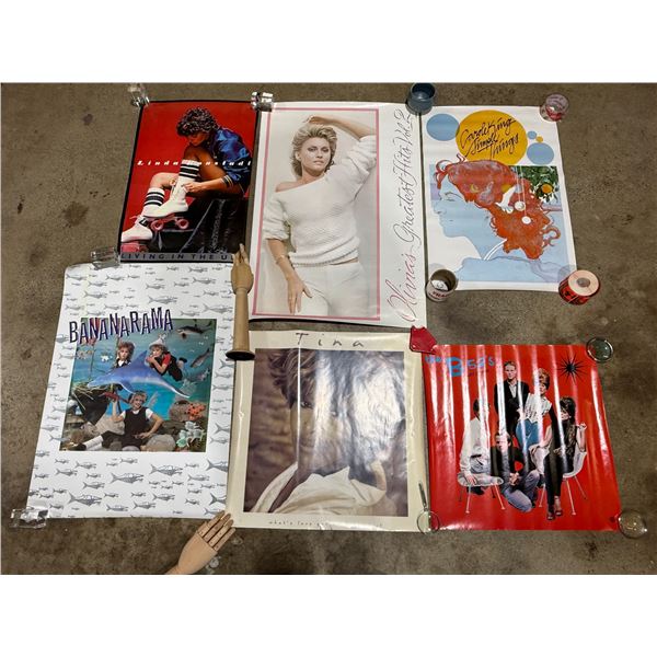 Lot of VTG Posters w/ Bananrama, Tina Turner, & More