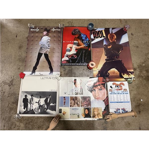 Lot of VTG Posters w/ Ultravox, Billy Idol, & More
