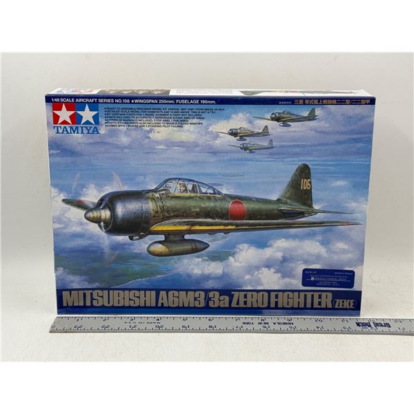 Unbuilt Tamiya Mitsubishi A6M3/3a Zero Fighter (Zeke) 1/48 Scale Model Kit