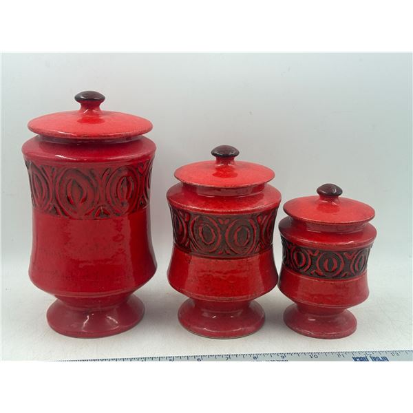 3 Italian Kitchen Cannisters