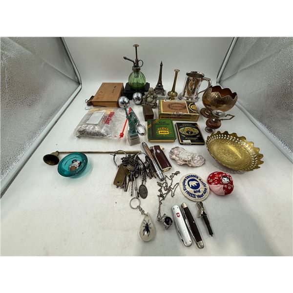 VTG Variety Lot w/ Candle Snuffer, Water Mister, Stein, & More