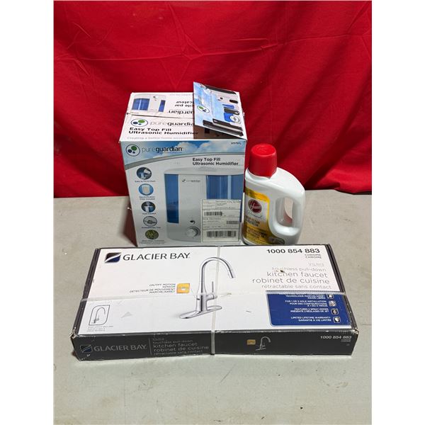 Home Lot w/ Ultrasonic Humidifier, Glacier Bay Kitchen Faucet, & Hoover Cleaner