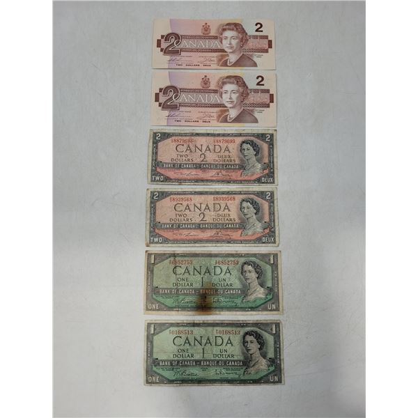 1950s-80s Bank of Canada Paper Bills