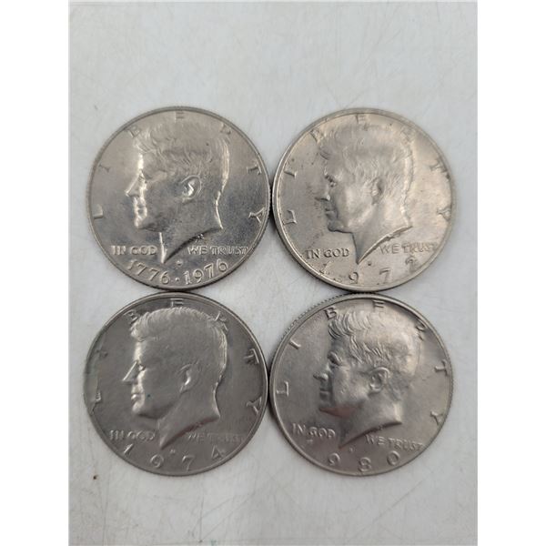 Lot of 1970s-80s Kennedy Bicentennial Half Dollars