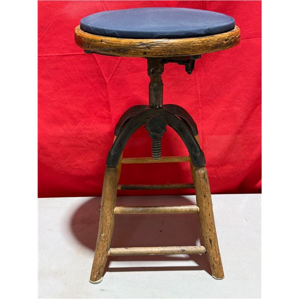 VTG Upholstered Wooden Stool
