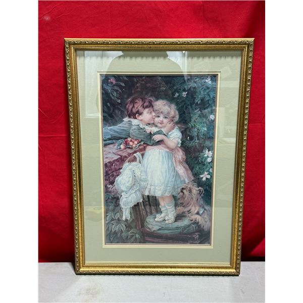 Framed "Over The Garden Wall" Print by Frederick Morgan (Used in Pears Soap Advertisements)