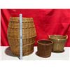 Image 2 : 3 Assorted Size Wicker Baskets