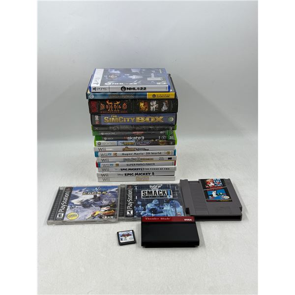 Lot of Assorted Video Games w/ PS5, PlayStation, Nintendo Entertainment System, XBOX, Wii, & More