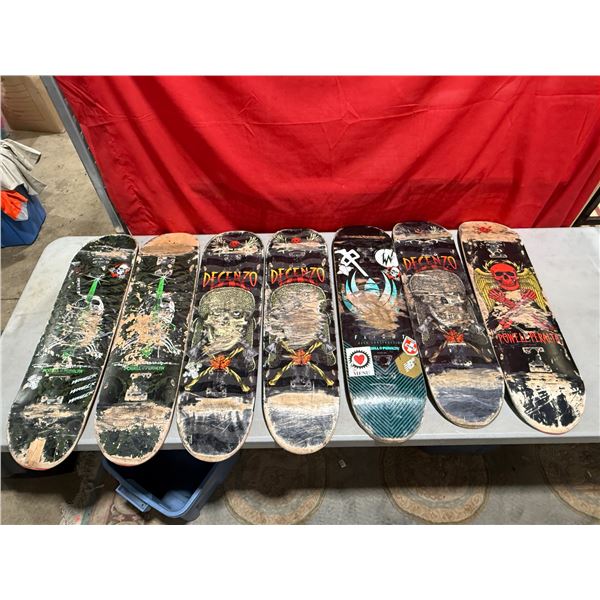 Lot of Skateboard Decks