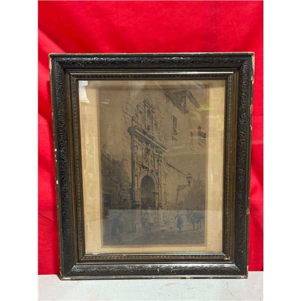 Antique Framed Lithograph