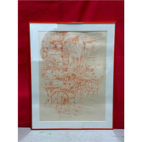 Framed Coloured Sketch