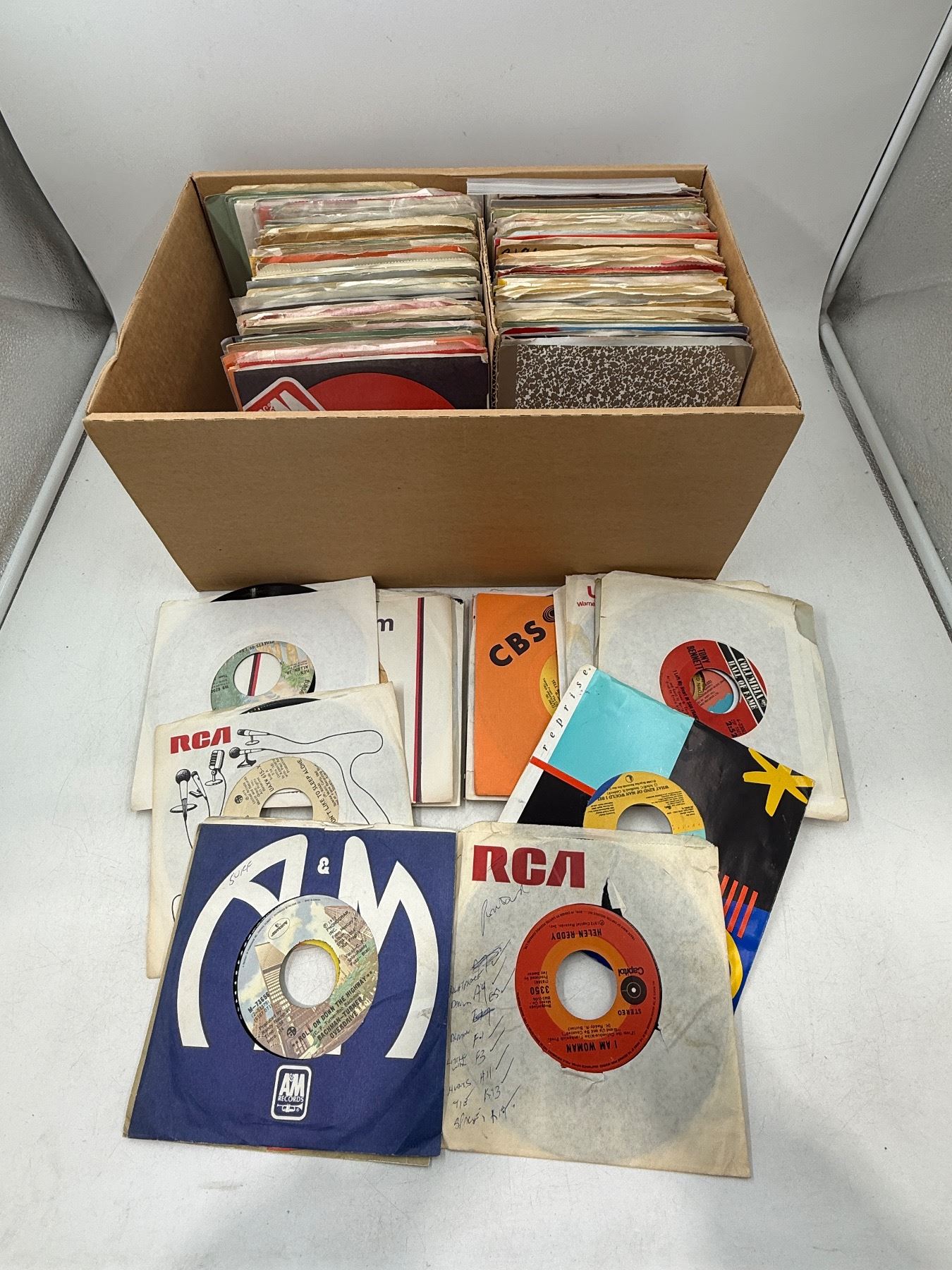 Lot of Assorted 45 RPM Vinyl Records