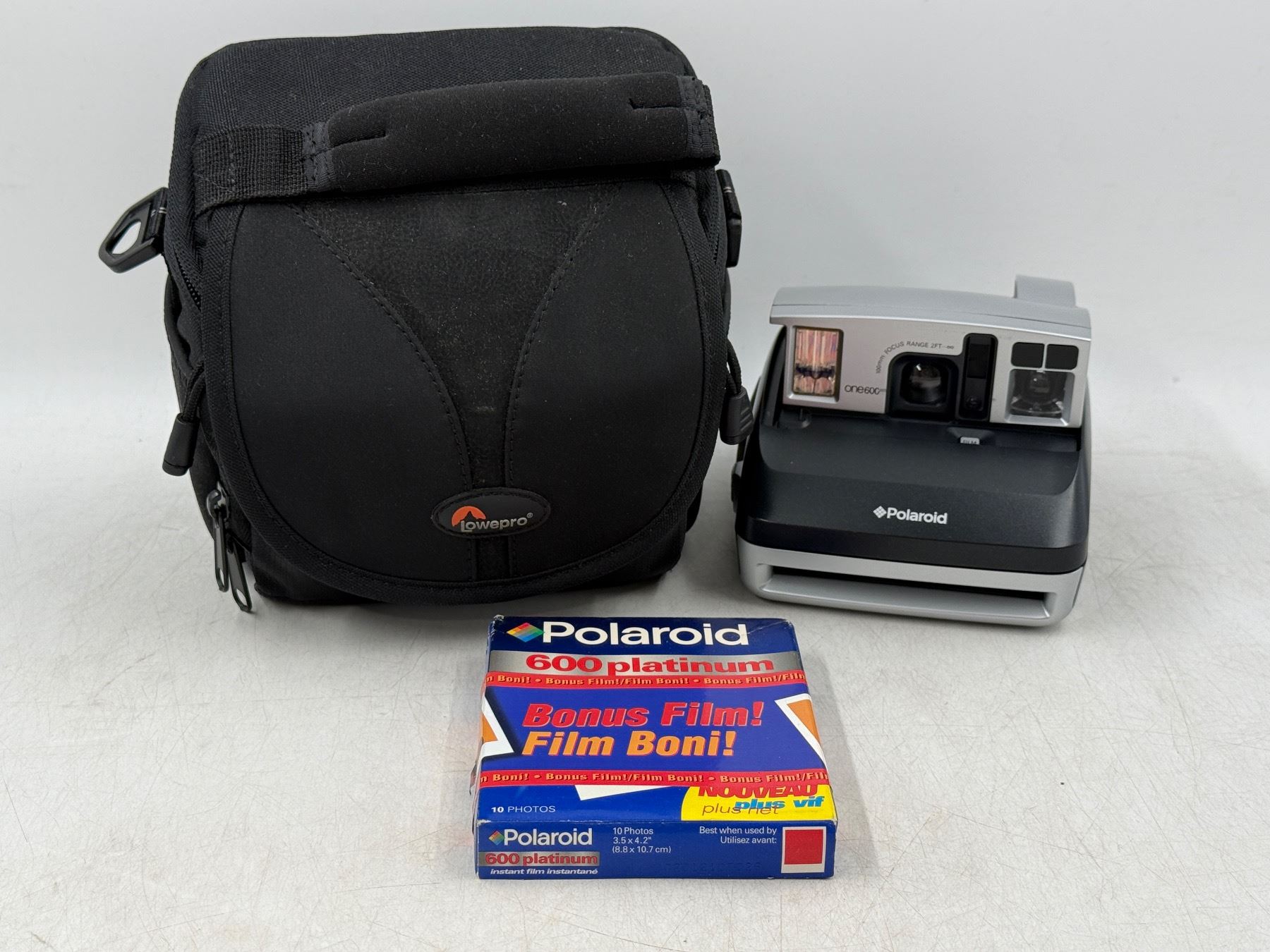 Polaroid One600 Instant Camera, Film, & Case