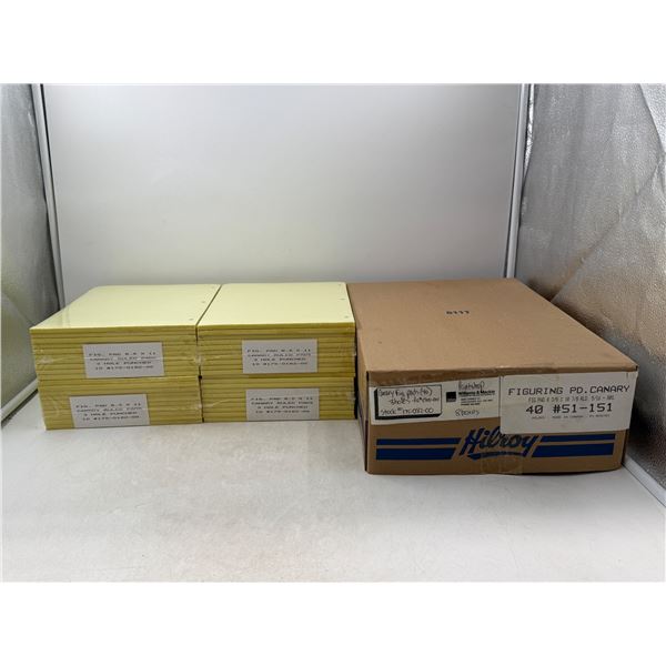 Lot of Canary Ruled 3 Hole Punched Pads
