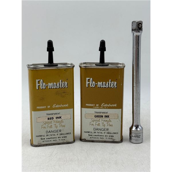 VTG Flo-Master Ink Tins & Snap-On Extension